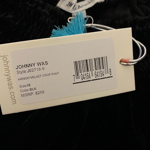 $258 NWT Johnny Was Hirsch Velvet Crop Pant M - Picture 5 of 6